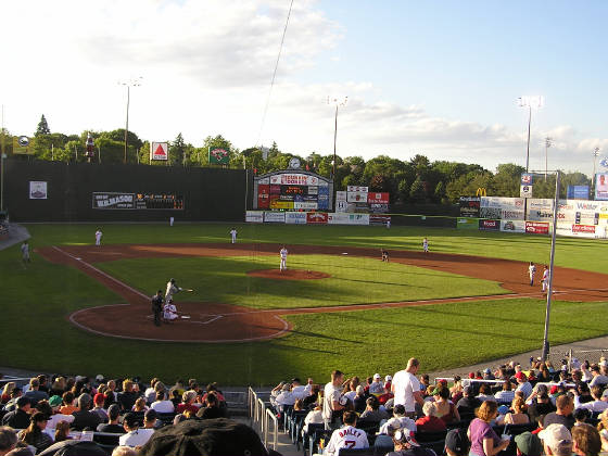 behind home plate